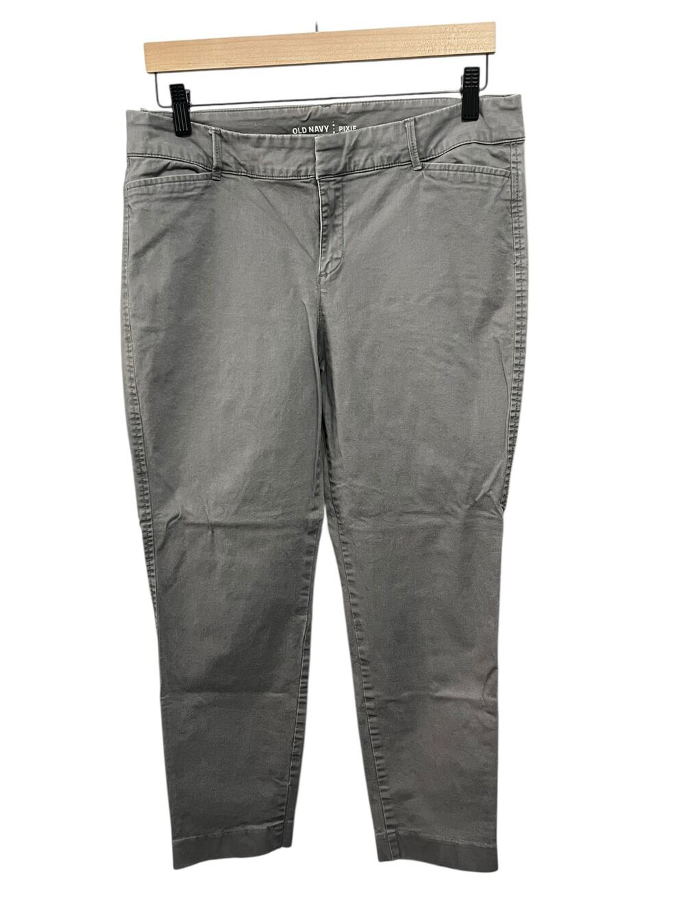 Old Navy Women's Grey Pixie Skinny Ankle Chino Pants SIZE 10